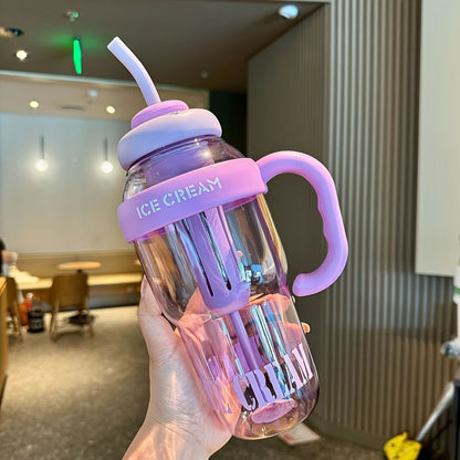 Premium 1200ML || Large Capacity Water Bottle With Straw And Extra Tea Infuser