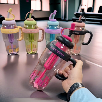 Premium 1200ML || Large Capacity Water Bottle With Straw And Extra Tea Infuser